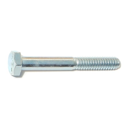 Midwest Fastener Grade 5, 1/4"-20 Hex Head Cap Screw, Zinc Plated Steel, 2 in L, 100 PK 00258